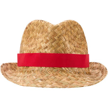 Load image into Gallery viewer, Pricus straw hat — Red / Natural (front)