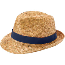 Load image into Gallery viewer, Pricus straw hat — Navy / Natural