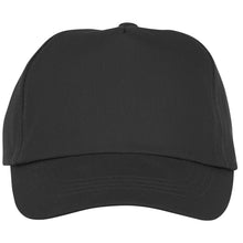 Load image into Gallery viewer, Feniks kids 5 panel 175 g/m2 cap — Black (front)