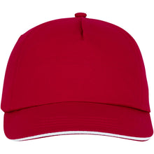 Load image into Gallery viewer, Styx 5 panel 175 g/m2 sandwich cap — Red (front)