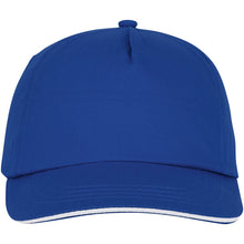 Load image into Gallery viewer, Styx 5 panel 175 g/m2 sandwich cap — Blue (front)