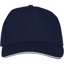 Load image into Gallery viewer, Ceto 5 panel 175 g/m2 sandwich cap — Navy (front)