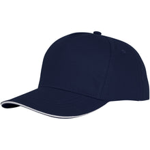 Load image into Gallery viewer, Ceto 5 panel 175 g/m2 sandwich cap — Navy