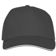 Load image into Gallery viewer, Ceto 5 panel 175 g/m2 sandwich cap — Storm grey (front)