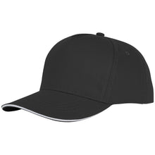 Load image into Gallery viewer, Ceto 5 panel 175 g/m2 sandwich cap — Black
