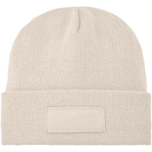 Load image into Gallery viewer, Boreas beanie with patch — Sandstone (front)
