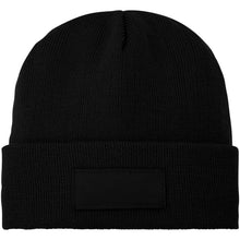 Load image into Gallery viewer, Boreas beanie with patch — Black (front)