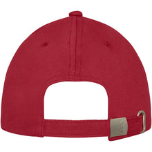 Load image into Gallery viewer, Davis 6 panel 260 g/m2 cap — Red (back)