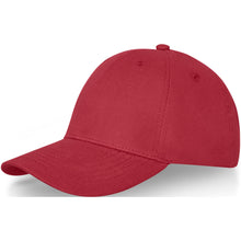 Load image into Gallery viewer, Davis 6 panel 260 g/m2 cap — Red