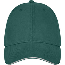 Load image into Gallery viewer, Darton 6 panel 260 g/m2 sandwich cap — Forest green (front)
