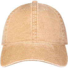 Load image into Gallery viewer, Grafton 6 panel 270 g/m² washed cap — Oatmeal (front)