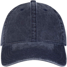 Load image into Gallery viewer, Grafton 6 panel 270 g/m² washed cap — Navy (front)
