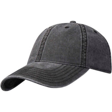 Load image into Gallery viewer, Grafton 6 panel 270 g/m² washed cap — Black