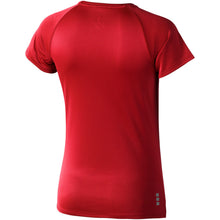 Load image into Gallery viewer, Niagara 145 g/m2 short sleeve women's cool fit t-shirt — Red (back)