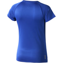 Load image into Gallery viewer, Niagara 145 g/m2 short sleeve women's cool fit t-shirt — Blue (back)