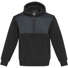 Load image into Gallery viewer, Evans 370 g/m² unisex recycled sherpa fleece — Black (front)