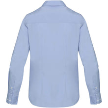 Load image into Gallery viewer, Carnelian 133 g/m² poplin women's shirt — Light blue (back)