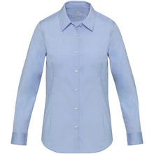 Load image into Gallery viewer, Carnelian 133 g/m² poplin women's shirt — Light blue (front)