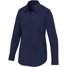 Load image into Gallery viewer, Carnelian 133 g/m² poplin women's shirt — Navy Blue