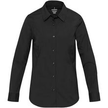 Load image into Gallery viewer, Carnelian 133 g/m² poplin women's shirt — Black (front)