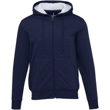 Load image into Gallery viewer, Natron 320 g/m² sherpa full-zip hoodie — Navy (front)