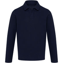Load image into Gallery viewer, Apollo 245 g/m² long sleeve unisex polo — Navy (front)