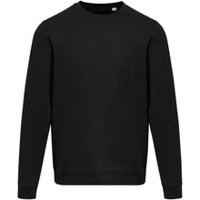 Load image into Gallery viewer, Jasper 280 g/m² OCS organic recycled unisex crewneck sweater  — Black (front)