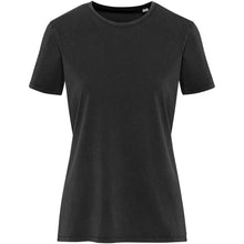 Load image into Gallery viewer, Nanaimo 160 g/m2 short sleeve washed women's t-shirt — Black (front)