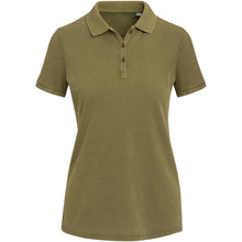 Load image into Gallery viewer, Calgary 200 g/m2 washed women's polo — Forest Green (front)
