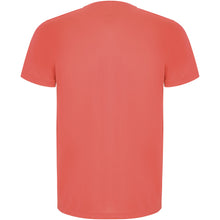 Load image into Gallery viewer, Imola 135 g/m² short sleeve kids sports t-shirt — Fluor Coral (back)