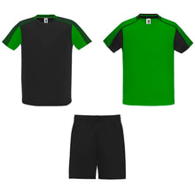 Load image into Gallery viewer, Juve 140 g/m² kids sports set — Fern green / Black