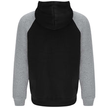 Load image into Gallery viewer, Badet 280 g/m² kids two-tone hoodie — Black / Heather grey (back)