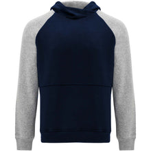 Load image into Gallery viewer, Badet 280 g/m² kids two-tone hoodie — Navy Blue / Heather grey