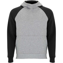 Load image into Gallery viewer, Badet 280 g/m² kids two-tone hoodie — Heather grey / Black