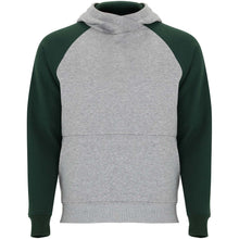 Load image into Gallery viewer, Badet 280 g/m² kids two-tone hoodie — Heather grey / Bottle green