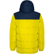 Load image into Gallery viewer, Tallin kids insulated jacket — Yellow / Navy Blue (back)