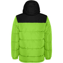 Load image into Gallery viewer, Tallin kids insulated jacket — Lime / Black (back)