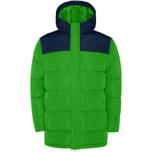 Load image into Gallery viewer, Tallin kids insulated jacket — Fern green / Navy Blue