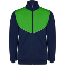 Load image into Gallery viewer, Evans 225 g/m² kids tracksuit — Navy Blue / Fern green