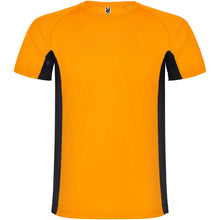 Load image into Gallery viewer, Shanghai short sleeve kids sports t-shirt — Fluor Orange / Black