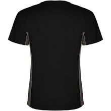 Load image into Gallery viewer, Shanghai short sleeve kids sports t-shirt — Black / Dark Lead (back)