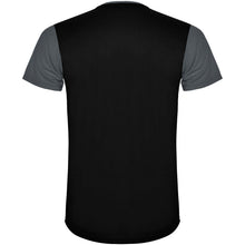 Load image into Gallery viewer, Detroit 130 g/m² short sleeve kids sports t-shirt — Ebony / Black (back)