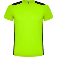 Load image into Gallery viewer, Detroit 130 g/m² short sleeve kids sports t-shirt — Lime / Black