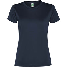 Load image into Gallery viewer, Slam 100 g/m² short sleeve women's sports t-shirt — Navy Blue