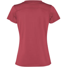 Load image into Gallery viewer, Slam 100 g/m² short sleeve women's sports t-shirt — Berry Red (back)