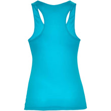 Load image into Gallery viewer, Shura 140 g/m² women's sports vest — Turquoise (back)