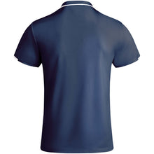 Load image into Gallery viewer, Tamil 150 g/m² short sleeve men's sports polo — Navy Blue / White (back)