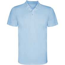 Load image into Gallery viewer, Monzha 150 g/m² short sleeve men's sports polo — Sky blue