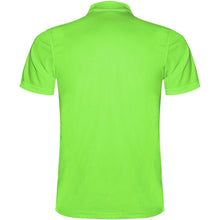 Load image into Gallery viewer, Monzha 150 g/m² short sleeve men's sports polo — Lime (back)