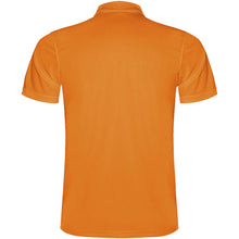 Load image into Gallery viewer, Monzha 150 g/m² short sleeve men's sports polo — Fluor Orange (back)